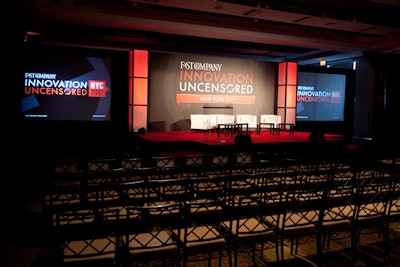 E Fast Company Innovation Uncensored, Event Production, Stage Set, Decor