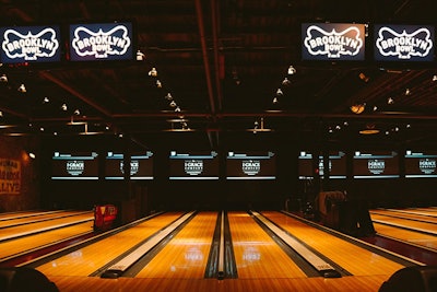 Interior Lanes and Brooklyn Bowl HD Screens