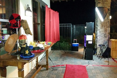 Outdoor Open Air Photo Booth Setup - Sweet 16