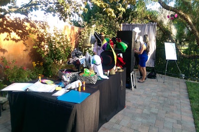 Outdoor Open Air Photo Booth Setup - Wedding at Mara Villa Gardens Wedding