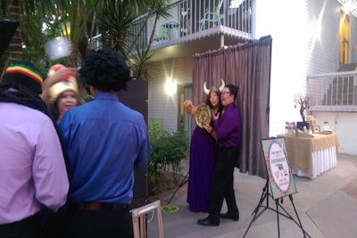 Outdoor Open Air Photo Booth Setup - Wedding at Sportsmen Lodge