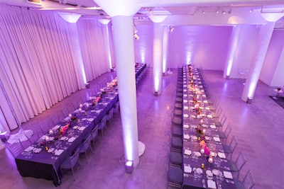 Overlooking the main event floor from the Chez mezzanine.