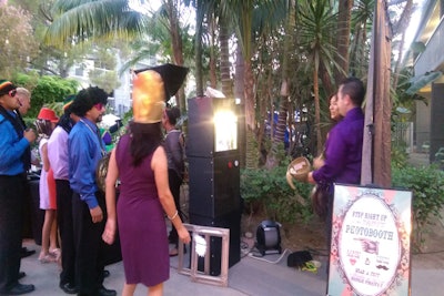 Outdoor Open Air Photo Booth Setup - Wedding at Sportsmen Lodge
