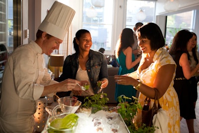 Springtime Interactive Chef-Led Gazpacho Station