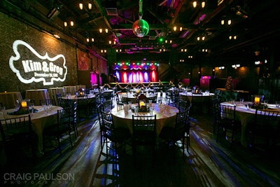 Kim and Greg Reception Tables for Wedding at Brooklyn Bowl