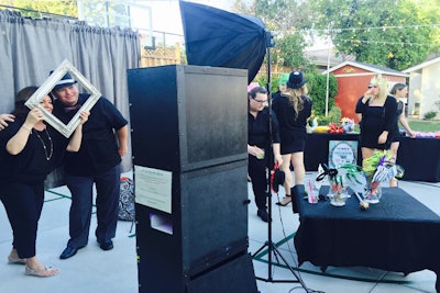 Outdoor Open Air Photo Booth Setup - Backyard Private Event