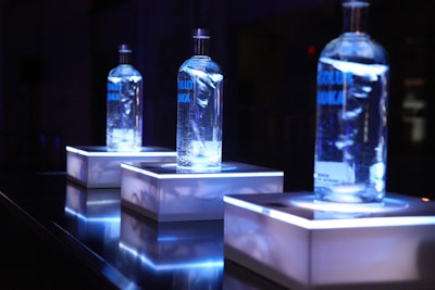 Sponsors Absolut (pictured) and Kronenbourg 1664 created their own art installations.