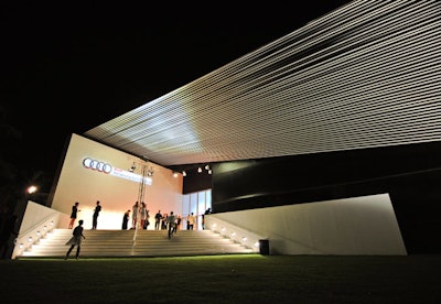 To launch its newest A8 model at Art Basel Miami Beach in 2010, Audi created a 45,000-square-foot temporary structure. EventStar worked with Audi, German architecture firm the Design Company, and Miami event management firm Siinc Agency to design the pavilion.