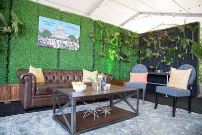 According to Jessica Beutler, vice president of MAC Presents, the idea of the activation was 'to create a botanical-chic lounge for Citi's V.I.P. guests to retreat when they needed a break from the day's festivities.'