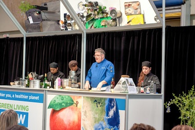 On March 29, one of the main stage presentations featured student chefs from Thistletown High School working with culinary instructor Keith Hoare. The crew offered ideas for recipes that reduce kitchen waste, such as using an entire chicken, as well as demonstrated techniques for deboning a chicken.