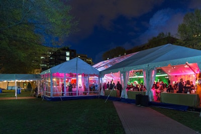 Perfect Settings set up the tents in the garden of the Textile Museum property.