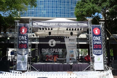 The main festival stage hosted the opening ceremonies and was also used as a pitch deck. Each of the more than 530 creators had an opportunity to make a pitch on one of the two stages during the festival.