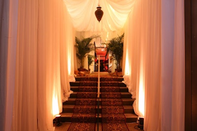 Romantic gallery entrance