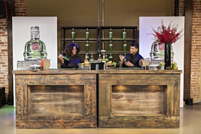 The activation offered a custom 'Tanqueray and Tonic' bar, where bartenders served specialty drinks using the gin.