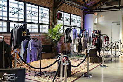 At an on-site shopping experience, guests could pick up free casual clothing.