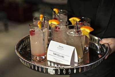Cocktail offerings included a Tom Collins.