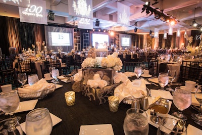 A beautiful tablescape at the Broward County Convention Center