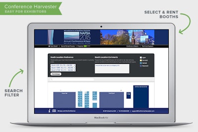 The Expo Harvester Allows Exhibitors To Select Booth Space And Purchase Sponsorship Upgrades