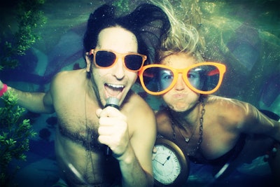 Perfect for pool parties and resort events is L.A. Photo Party's underwater photo booth. The self-contained unit includes a DSLR camera, strobe flash, preview monitor, and an underwater trigger button. The booths are available globally; pricing is available upon request.