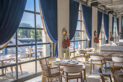 The indoor dining room at Seaspice.