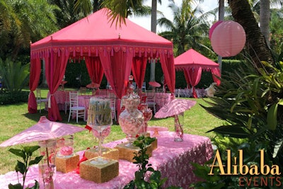 Luxury Tent: Hot Pink Princess Party.