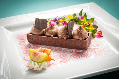 A delectable chocolate dessert prepared by SMG SAVOR