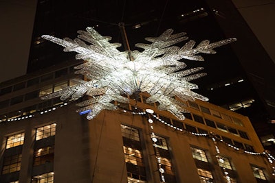 The UNICEF Snowflake proudly illuminating 5th Avenue