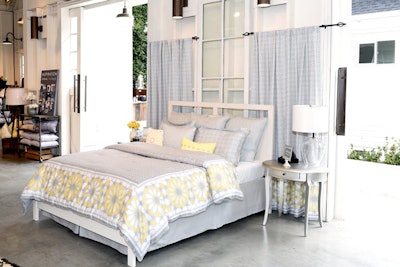 The Lombardi House's barn functioned as a showroom for Longoria's bedding designs and window treatments.