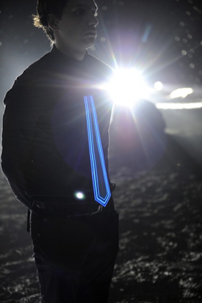 For a touch of whimsy, male staffers wore glowing ties, making them easy to spot. The visual also added to the night's otherworldly aesthetic.