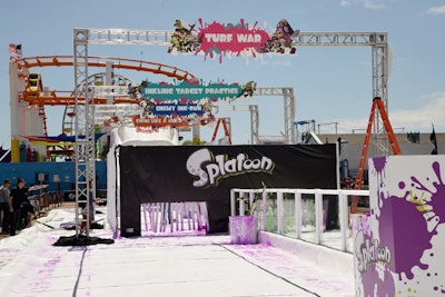 Nintendo created a life-size version of its new video game with 365 gallons of ink at the Santa Monica Pier.