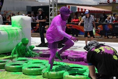 Similar to the video game, guests were divided into teams of four and were tasked with navigating a massive ink-filled obstacle course.