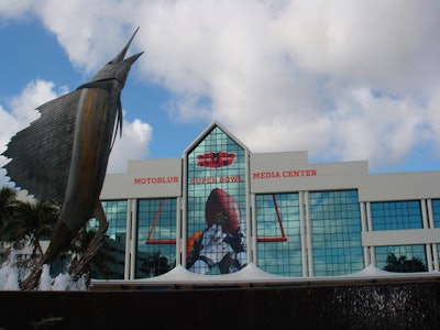 The NFL Media Center for Super Bowl XLIV