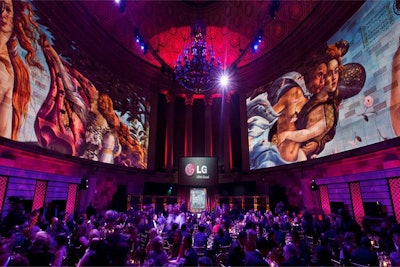 The walls of Gotham Hall served as a great canvas for projection mapping