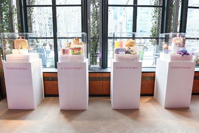 The products displayed in the entrance vitrines were a showcase of additional items in the collection which were not for sale at the pop-up but would be available in store and online on April 19, allowing guests to experience the full breadth of the collection.