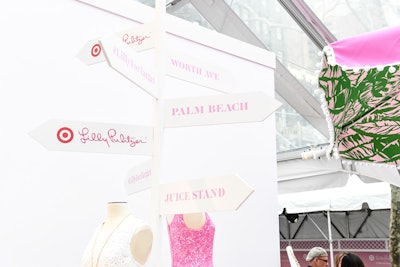 Guests entered the space to see a riser with directional signage using the #LillyforTarget hashtag.