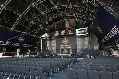 The final round of the draft took place at an area of Draft Town known as Selection Square.