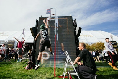 Fans could also participate in a vertical jump.