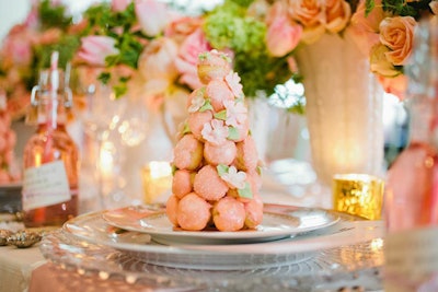 A Perfect Event has also worked on wedding receptions featuring high-end sweets as an alternative to cupcakes or a wedding cake. One example: ending a meal with the delicate French pastry croquembouche.