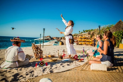 The Four Seasons Punta Mita offers a traditional sun ceremony as part of its culturally minded options for meeting groups.