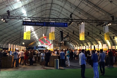 Exhibits from about 1,200 start-ups crowded into the two massive pavilions, where entrepreneurs and investors connected.
