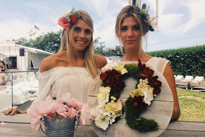 At a Lululemon event at the Montauk Beach House, hair-braiding stations and flower-crown-making booths fit the relaxed feel of the yoga brand’s party.