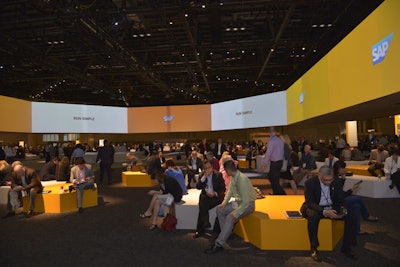 Based on feedback from the event’s advisory board, organizers redesigned the SAP Experience Zone, giving it a more open look and also adding brand messaging throughout.