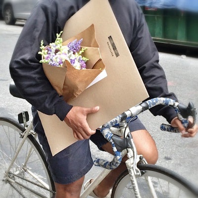 Petal by Pedal delivers seasonal flowers and succulents via messengers on customized bikes or by foot around New York. The bouquets are sourced from local New York farmers and are arranged sustainably in Mason jars with twine and typewriter-written cards. The floral company also provides arrangements for events and parties, in addition to individual orders. Delivery is available from Canal Street to 60th Street and from West End Avenue to First Avenue in Manhattan; succulents cost $55, petite bouquets with as many as 10 blooms are $85, and large arrangements with as many as 18 blooms are $140.
