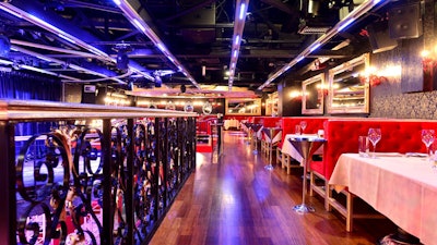 The main dining room on the second level of Tantalize Miami.