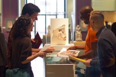 Team members make a discovery on a corporate scavenger hunt.
