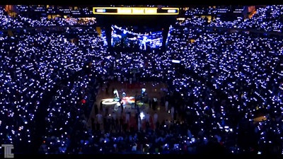 Xylobands LED wristbands light up Madison Square Gardens with Blue Man Group.