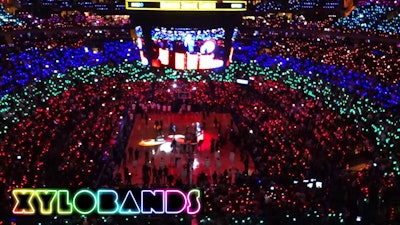 Xylobands LED wristbands light up Madison Square Gardens with Blue Man Group.