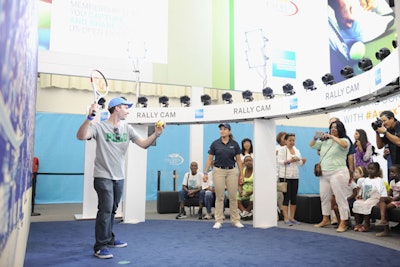 At the U.S. Open American Express Fan Experience, a 20,000-square-foot activation, tennis fans could get a professional swing analysis.
