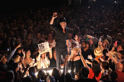 Singer Tim McGraw performed for fans at the American Express Unstaged concert series, in which Academy Award-nominated director Bennett Miller directed a live stream of the show for fans.