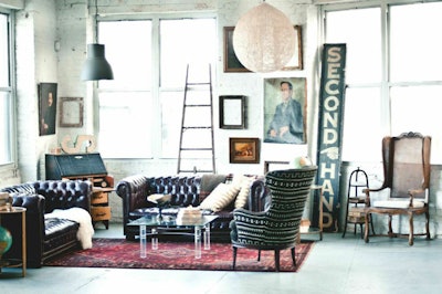 Our Jefferson Leather Sofas Styled in a Lounge at Patina Studios
